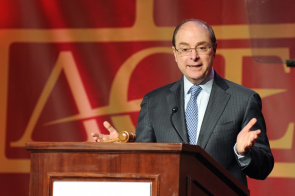 President Joseph E. Aoun speaking at the American Council on Education annual meeting.